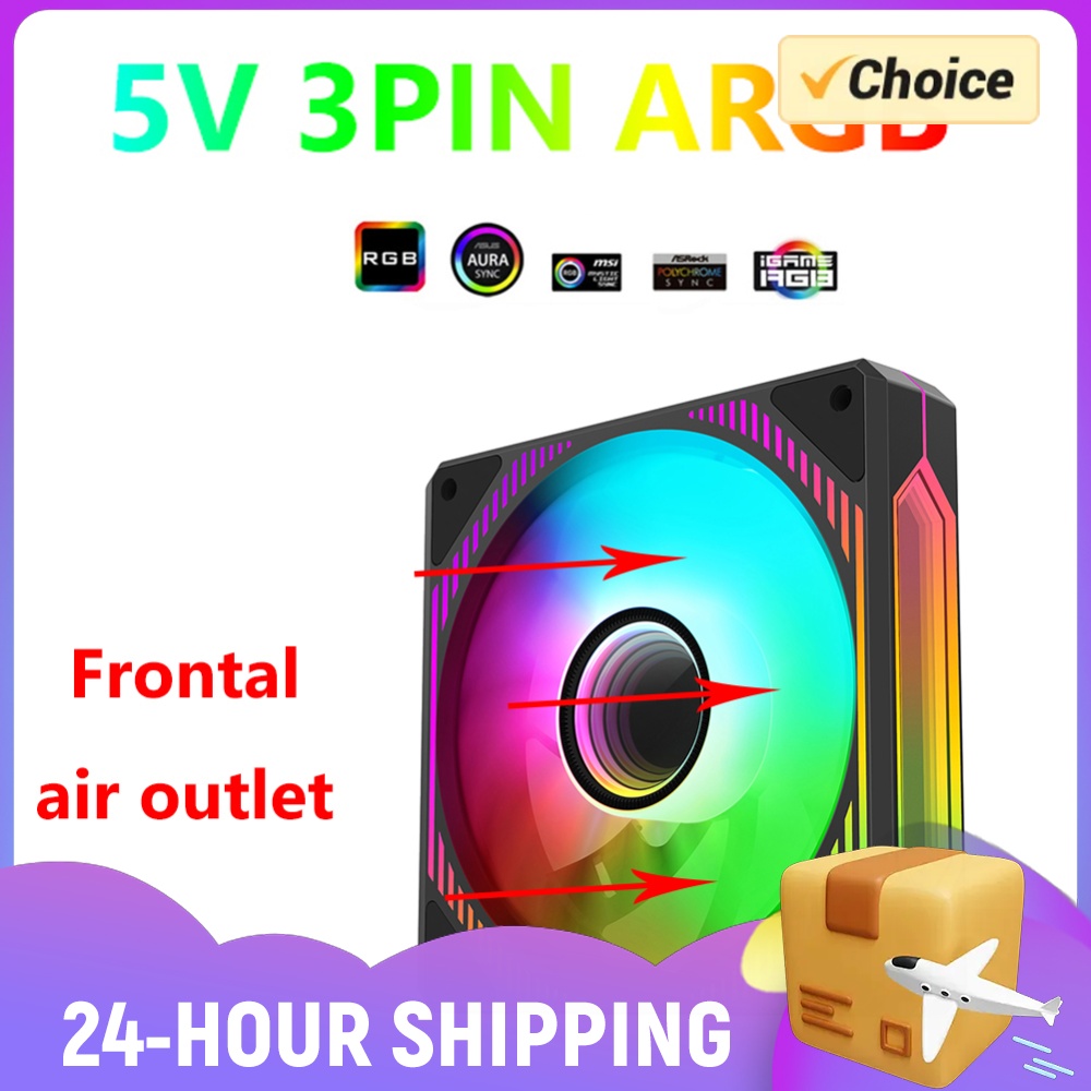 Pc Chassis - 120mm PC Fan 24LEDs 9-blade Luminous
