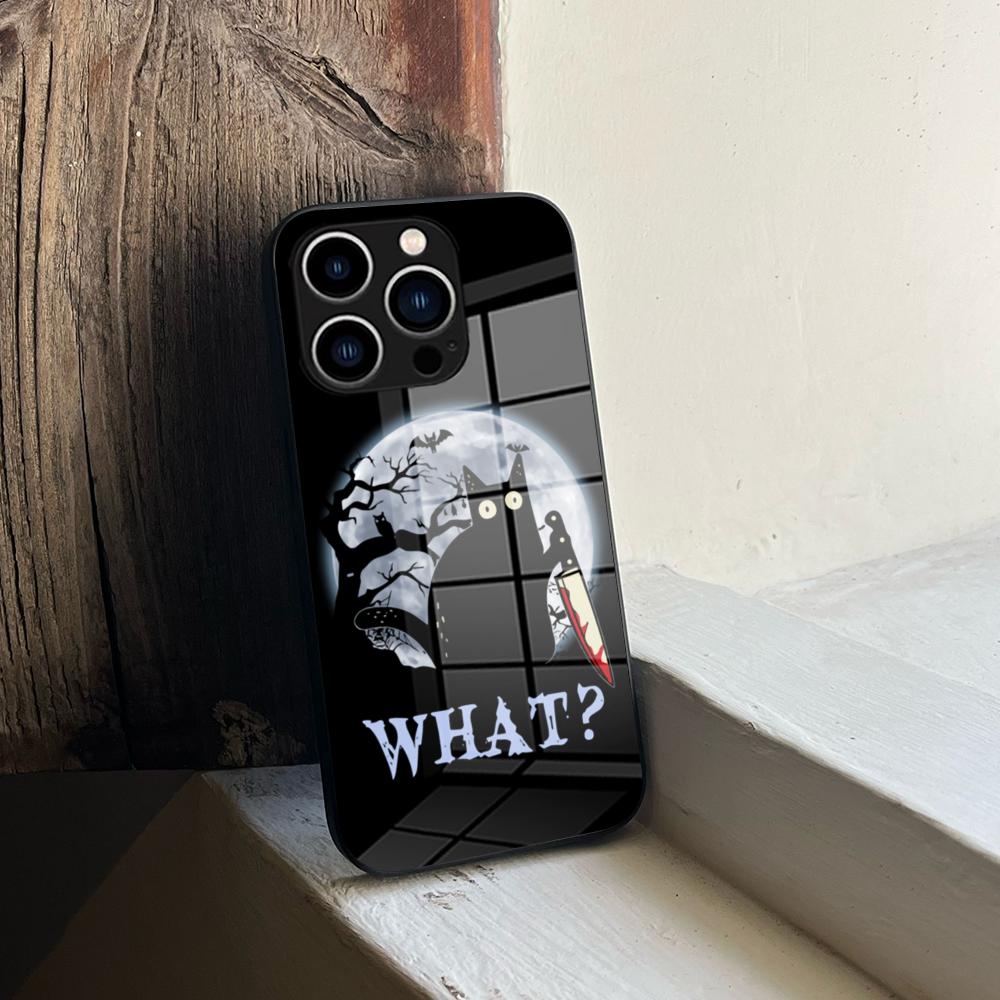 Mini Pc Case - Cat With Knife What Phone Case