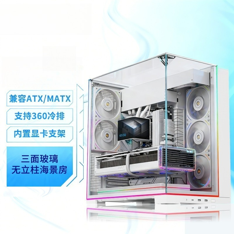 White Panoramic Triple Tempere - огляд і ціна Pc Chassis