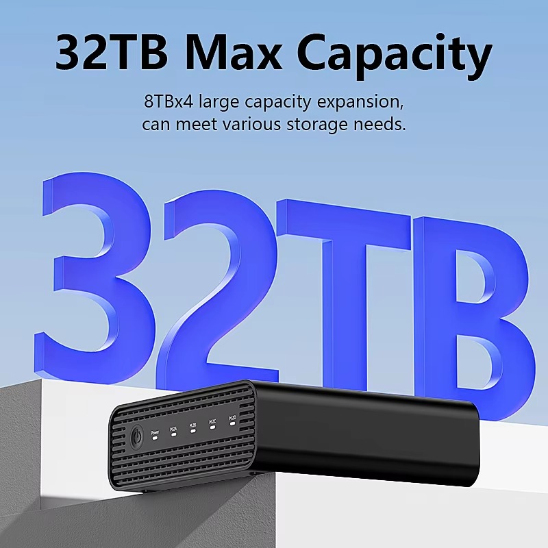 Aluminum M2 4-Bay USB4 Externa - огляд і ціна Case Fans