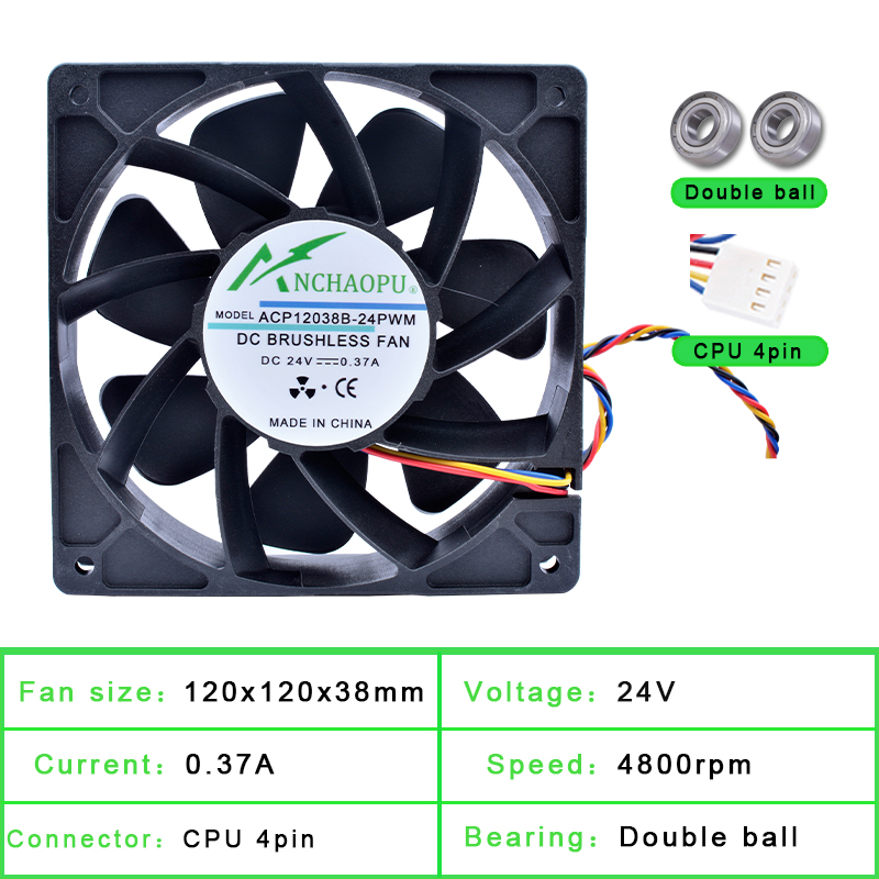 ACP12038B-24PWM 120mm Fan 12cm - огляд і ціна Case Fan Controller