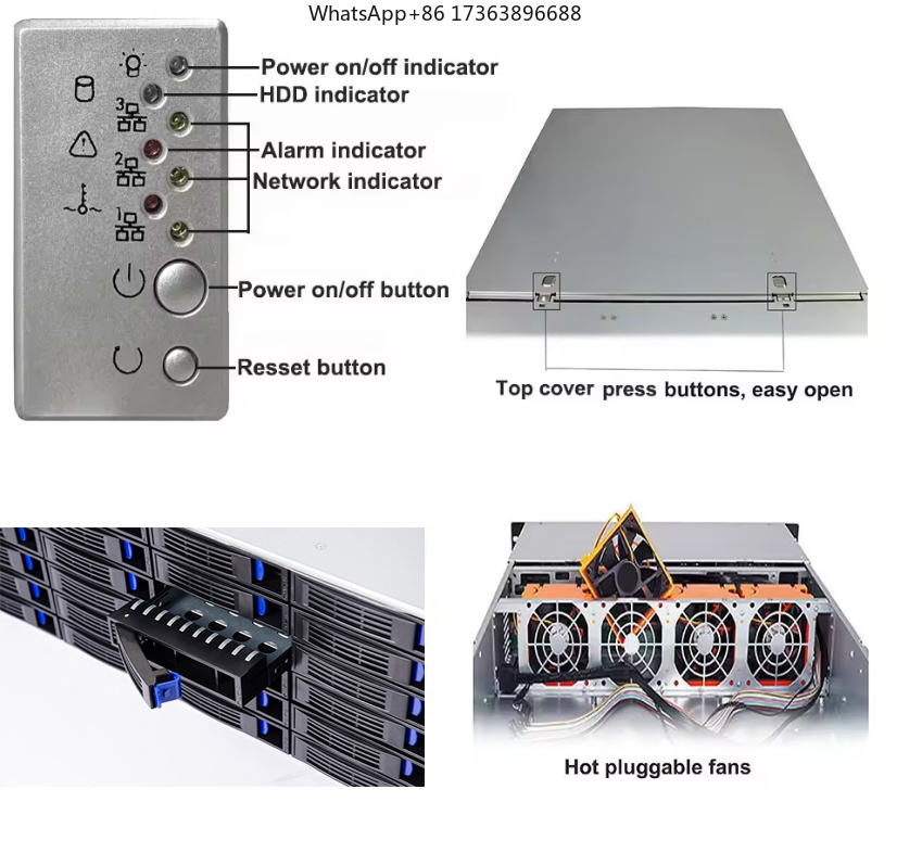 4U Rackmount Server Case 24 Ho - огляд і ціна Case Fans